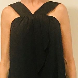 Rachel Zoe Black sleeveless V cut top